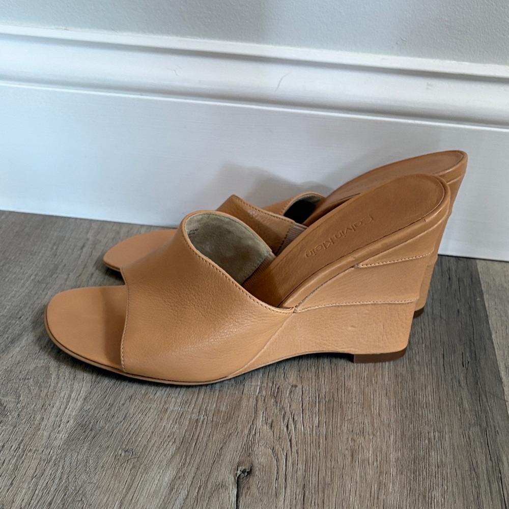 Calvin Klein Tan Wedge Sandals